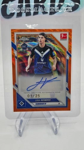 Luka Vuskovic 2025 Topps Bundesliga Chrome Orange /25