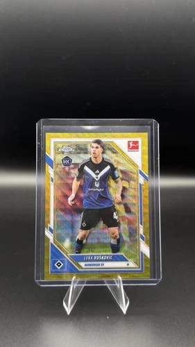 Luka Vuskovic 2025 Topps Chrome Bundesliga Gold Wave /50