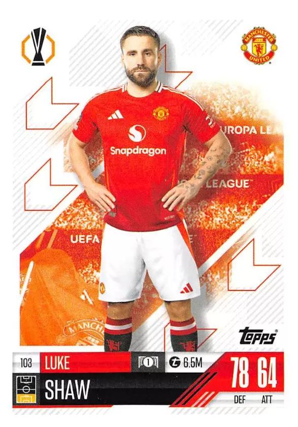 Luke Shaw 2024 Topps Match Attax UEFA Club Competitions