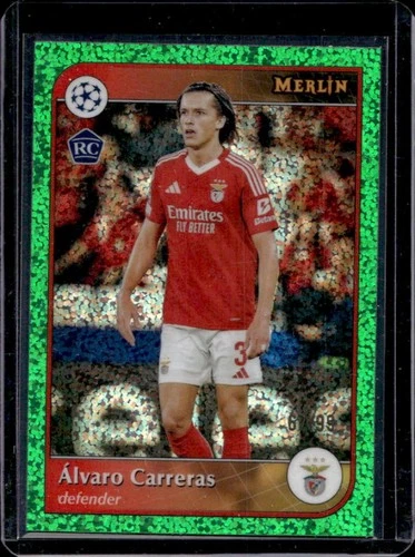 Álvaro Carreras 2024 Topps Merlin Chrome Green Refractor /99