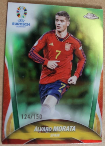 Álvaro Morata 2024 Topps Chrome UEFA Euro Sapphire Edition /150