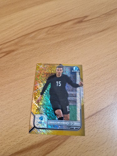 Malick Thiaw 2022 Topps Bowman Chrome Gold Shimmer /50