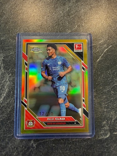 Malik Tillman 2025 Topps Bundesliga Chrome Gold /50