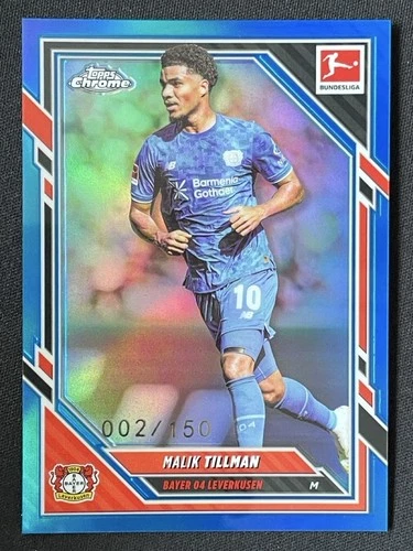 Malik Tillman 2025 Topps Chrome Blue Refractor /150