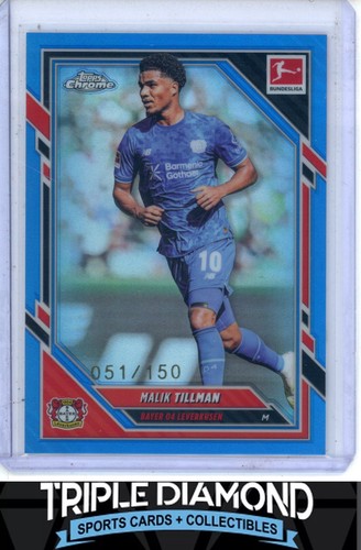 Malik Tillman 2025 Topps Chrome Blue Refractor /150
