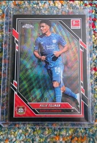 Malik Tillman 2025 Topps Chrome Bundesliga Black Wave /10