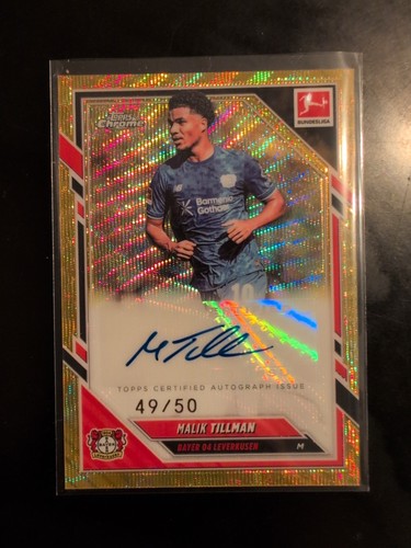 Malik Tillman 2025 Topps Chrome Bundesliga Gold /50