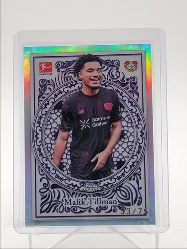 Malik Tillman 2025 Topps Chrome Bundesliga Purple /75