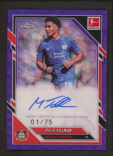 Malik Tillman 2026 Topps Chrome Bundesliga Wave Purple /75