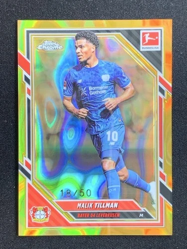 Malik Tillman 2026 Topps Chrome Gold Lava Refractor /50