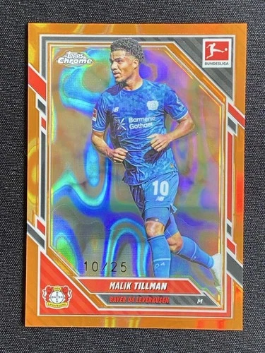 Malik Tillman 2026 Topps Chrome Orange Lava Refractor /25