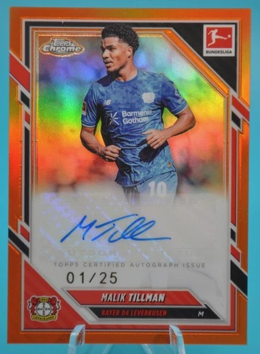 Malik Tillman 2025 Topps Chrome Orange Refractor /25