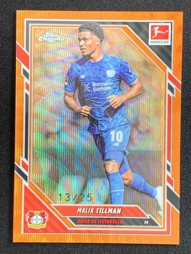 Malik Tillman 2025 Topps Chrome Orange Wave Refractor /25