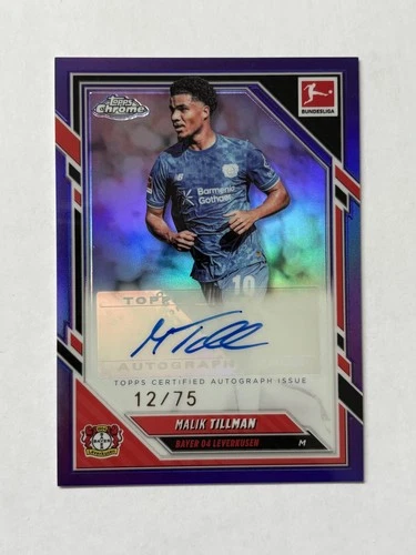 Malik Tillman 2025 Topps Chrome Viola Rifrattore /75