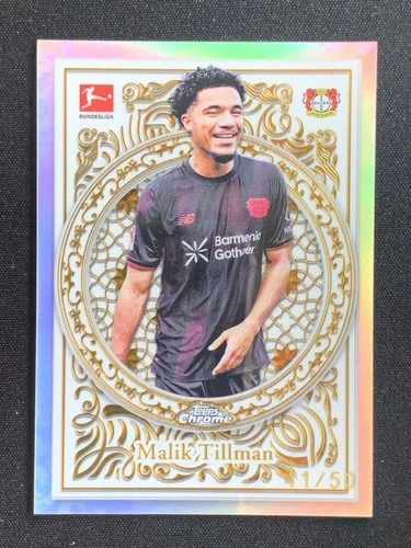 Malik Tillman 2025 Topps Cromo Bundesliga Gold /50
