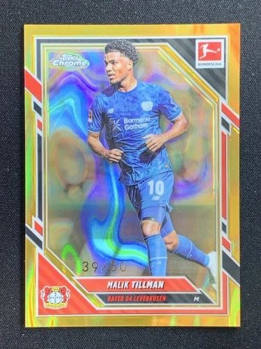 Malik Tillman 2026 Topps Cromo Bundesliga Oro Lava Refractor /50