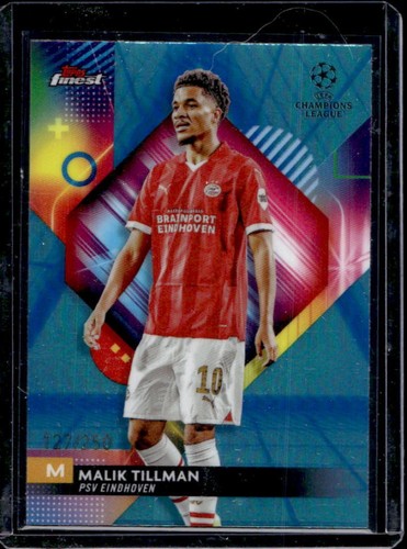 Malik Tillman 2023 Panini Finest Blue Aqua Vapor Wave Refractor /250