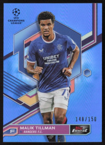Malik Tillman 2022 Panini Finest Blue Refractor /150