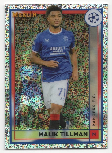 Malik Tillman 2022 Topps Merlin Chrome Speckle Refractor /150