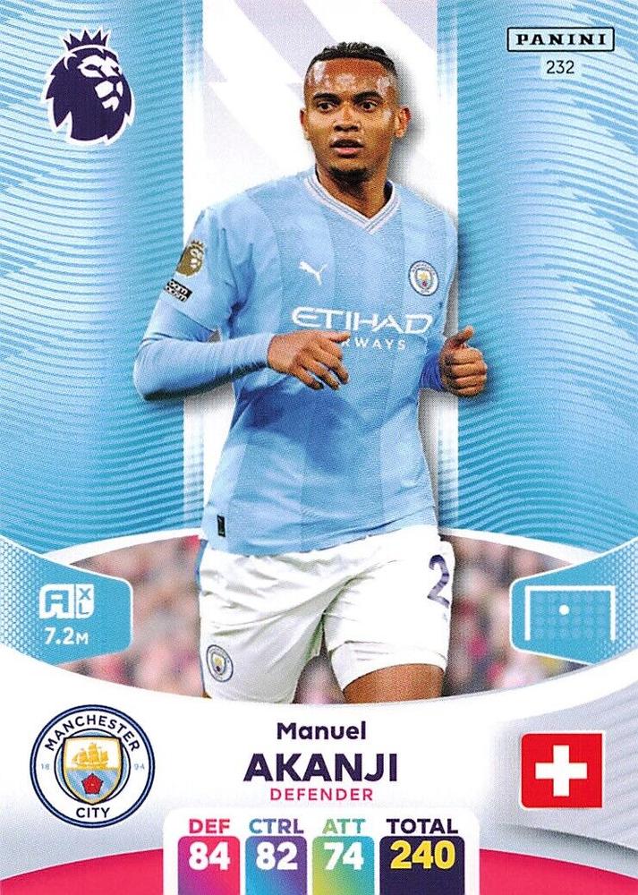 Manuel Akanji 2024 Panini Adrenalyn XL Premier League