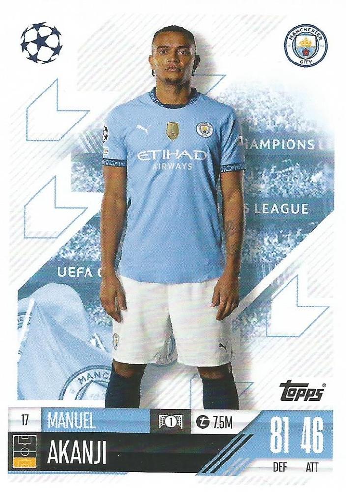 Manuel Akanji 2024 Topps Match Attax UEFA Club Competitions