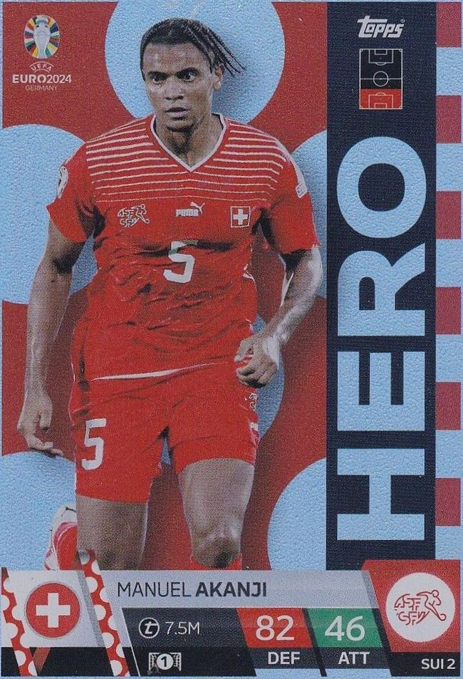 Manuel Akanji 2024 Topps Match Attax UEFA EURO