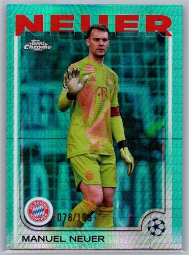 Manuel Neuer 2024 Topps Chrome Green Prism Refractor /199