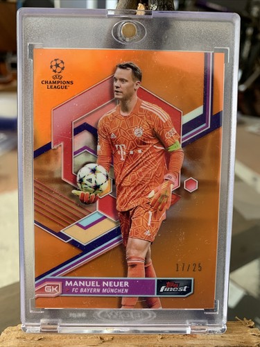 Manuel Neuer 2022 Topps Finest Orange Refractor /25