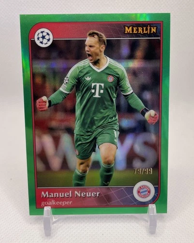 Manuel Neuer 2025 Topps Merlin Collection UEFA Champions League Green /99