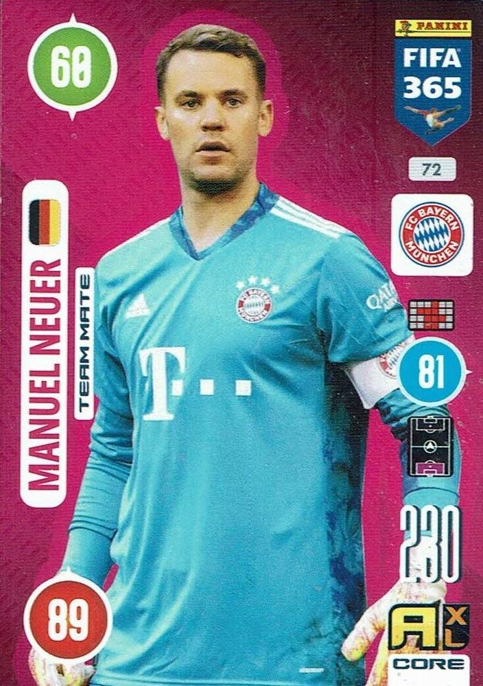 Manuel Neuer 2021 Panini Adrenalyn XL FIFA 365