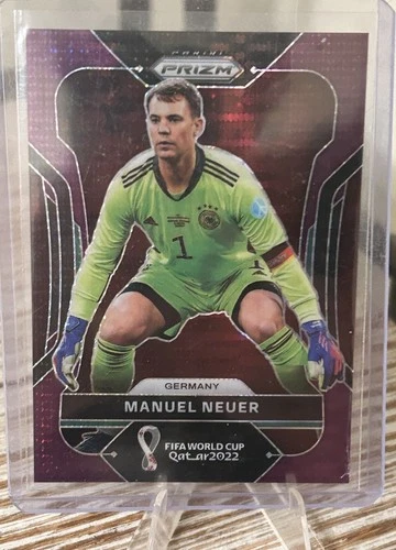 Manuel Neuer 2022 Panini Prizm World Cup Purple Mojo /49