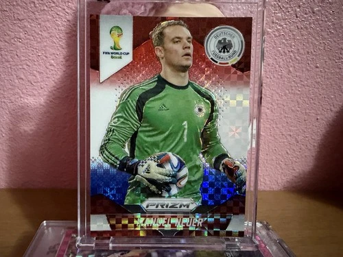 Manuel Neuer 2014 Panini Prizm World Cup Red White & Blue Power Plaid Prizm
