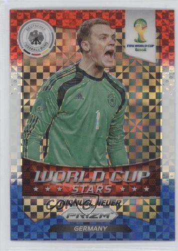 Manuel Neuer 2014 Panini Prizm World Cup Rosso Bianco e Blu Power Plaid