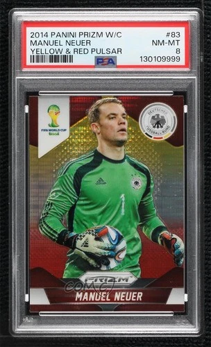 Manuel Neuer 2014 Panini Prizm World Cup Yellow Red Pulsar