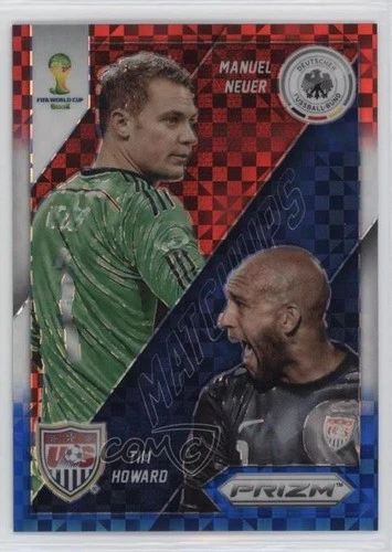 Manuel Neuer / Tim Howard 2014 Panini Prizm World Cup Red White & Blue
