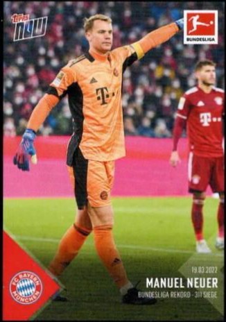Manuel Neuer 2022 Topps Bundesliga Stickers