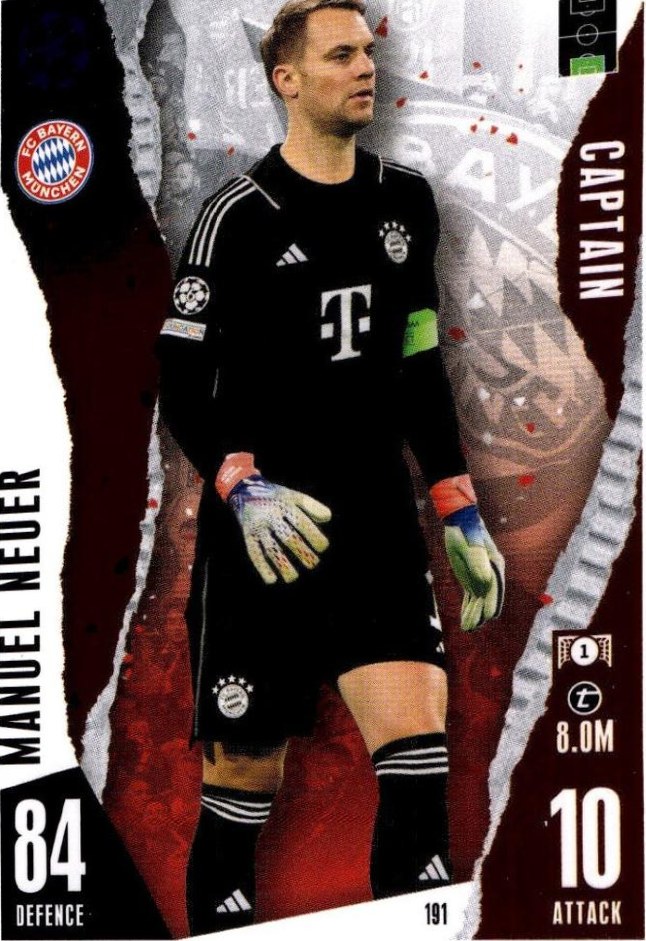 Manuel Neuer 2023 Topps Match Attax UEFA Club Competitions