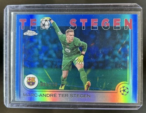 Marc-André ter Stegen 2024 Topps Chrome Blue Refractor /150