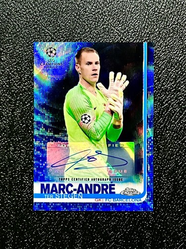 Marc-André ter Stegen 2018 Topps Chrome Blue Wave Refractor /75