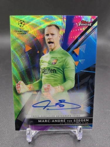Marc-André ter Stegen 2021 Topps Finest Neon Green Wave /99
