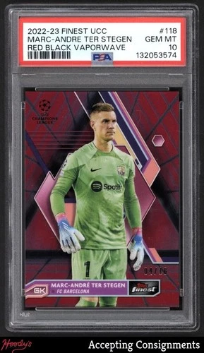 Marc-André ter Stegen 2023 Topps Finest Red Black Refractor /10