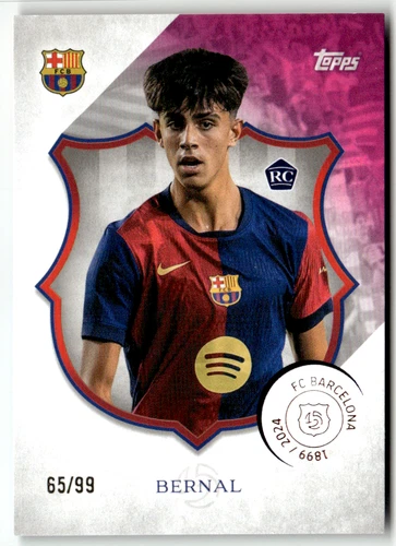 Marc Bernal 2025 Topps Barcelona 125 Year Legacy Pink /99