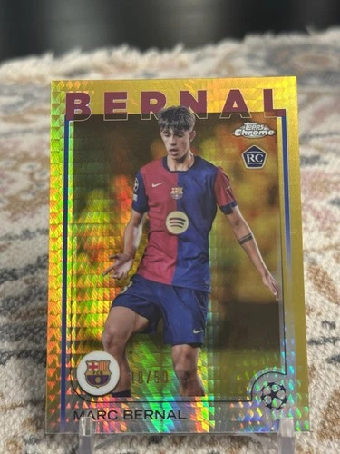 Marc Bernal 2024 Topps Chrome Gold Prism /50
