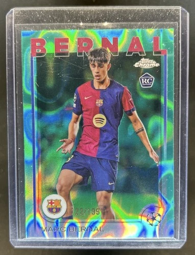 Marc Bernal 2024 Topps Chrome UEFA Aqua Lava Refractor /199