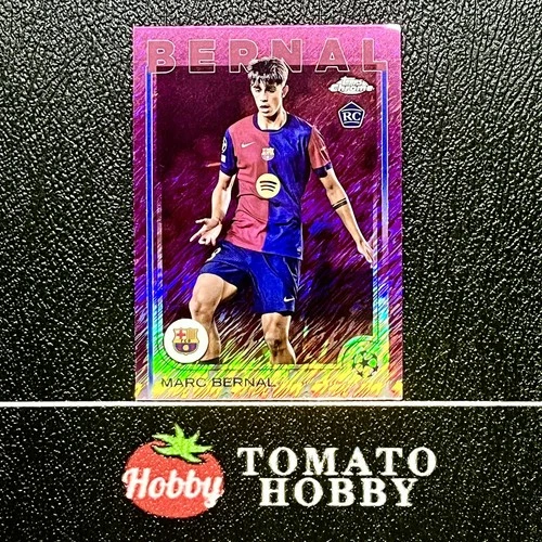Marc Bernal 2024 Topps Chrome UEFA Purple Shimmer Refractor
