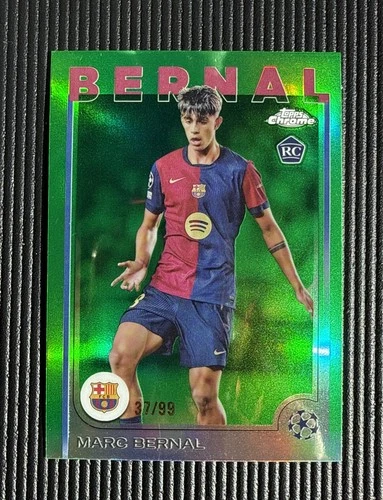 Marc Bernal 2024 Topps Chrome UEFA True Green Refractor /99