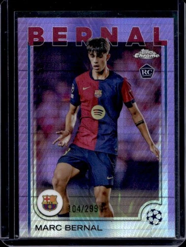 Marc Bernal 2024 Topps Chrome UEFA Violet Prism Refractor /299