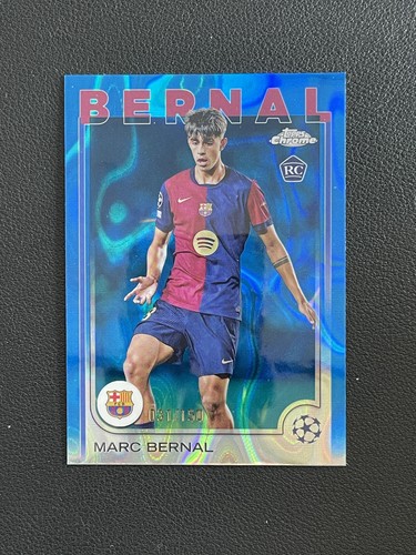 Marc Bernal 2024 Topps Cromo UEFA Blu Lava Rifrattore /150