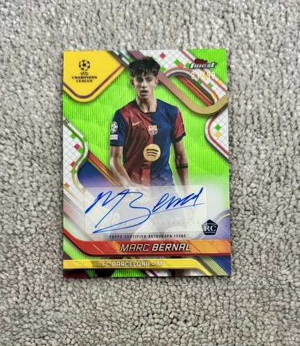 Marc Bernal 2024 Topps Finest UEFA Green Wave /99