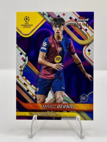 Marc Bernal 2024 Topps Finest UEFA Purple Wave /199